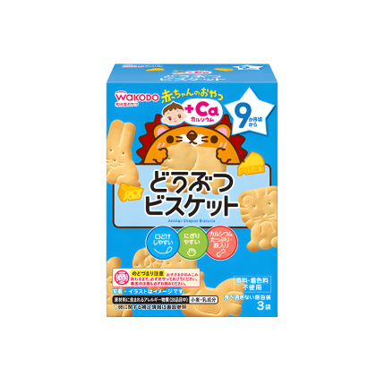 WAKODO AKACHAN NO OYATSU DOBUTSU BISCUIT 34.5G (BABY BISCUIT) FOR 9MONTHS OLD BABY