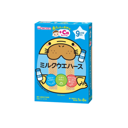 WAKODO AKACHAN NO OYATSU MILK WAFER 32G (BABY BISCUIT) FOR 9MONTHS OLD BABY